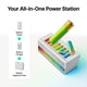 Linogy 1.5V Li‑ion AA/AAA Rechargeable Batteries + All‑in‑One Fast Charger Set